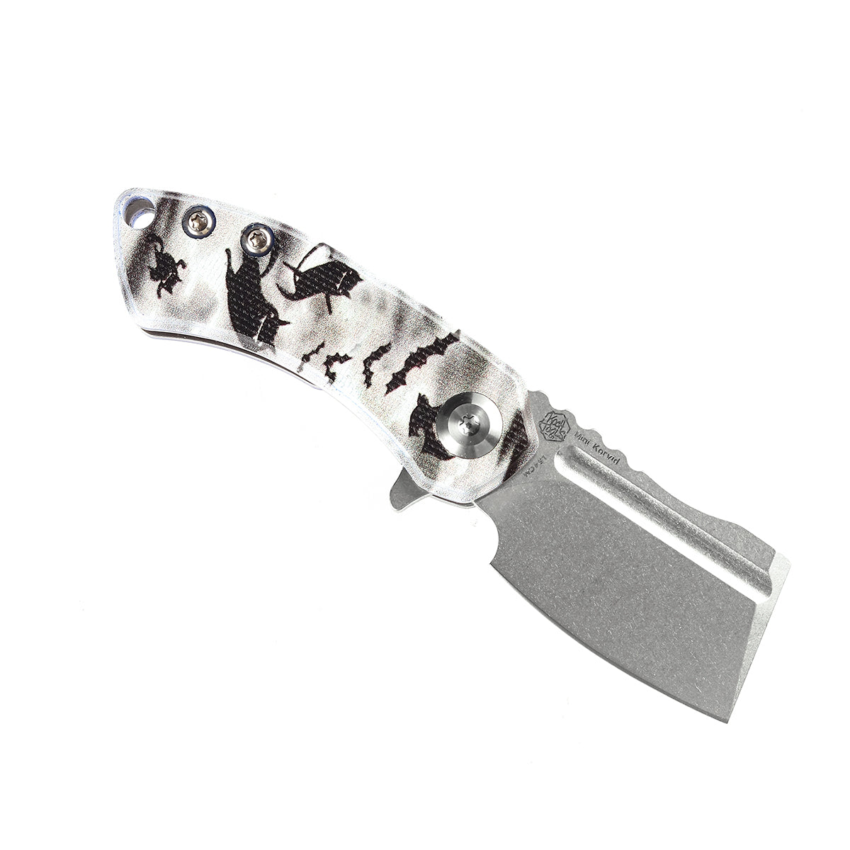 Kansept Mini Korvid T3030W1 open position showing 154CM cleaver blade