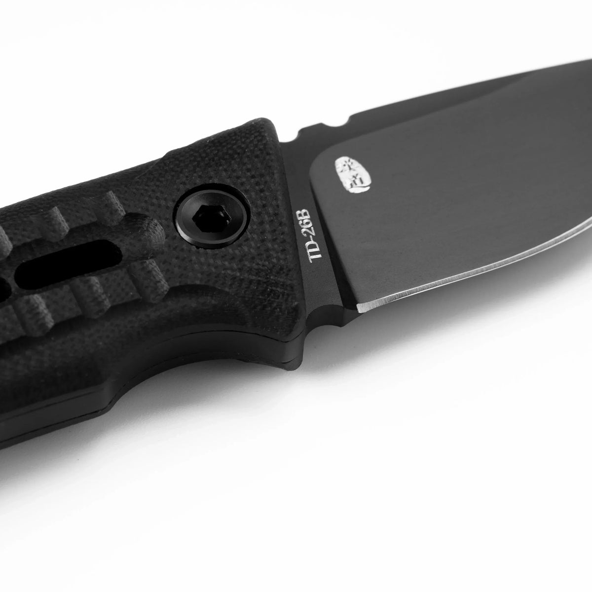HX Outdoors Rock Apex Mini TD-26B black G10 handle detail