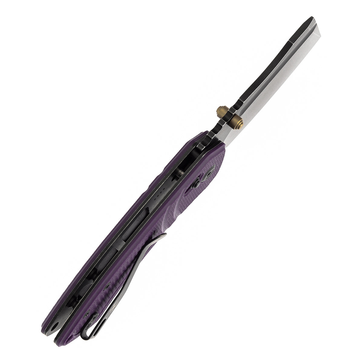 Kansept Korvid V TE2030V3 open position showing blackwash D2 cleaver blade