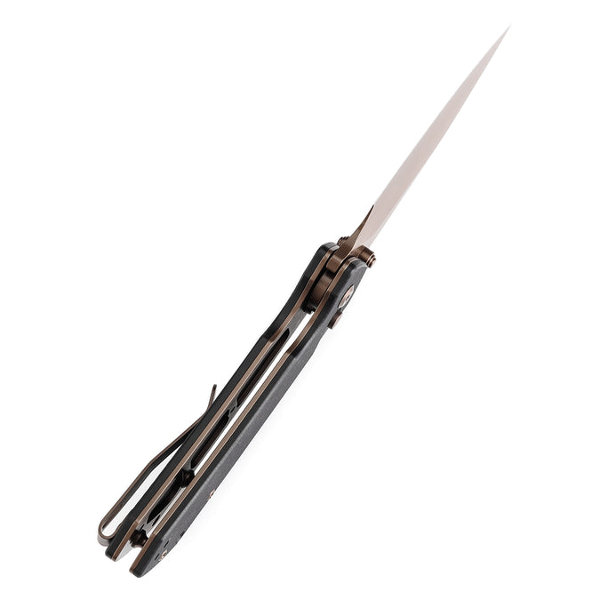 Tenable Fenrir T1034F2 blade detail – rose gold 14C28N harpoon