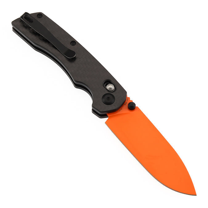 Tenable Kryo T1001V12 view 3 – crossbar lock folding knife with twill carbon fiber & G10 scales