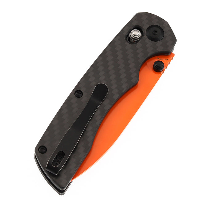 Tenable Kryo T1001V12 view 8 – orange coated 14C28N EDC folding knife by Kim Ning
