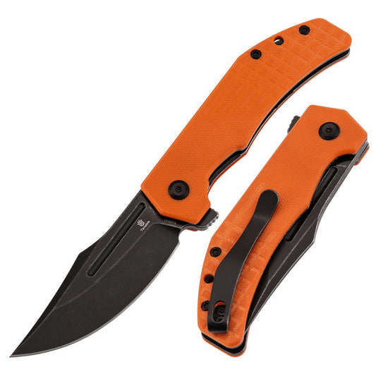 Tenable Orion B1089A5 3.07" blackwashed blade with orange G10 handle