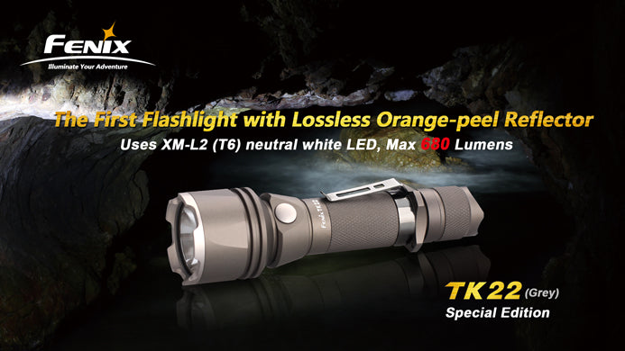 Fenix TK22 1 x 18650 / 2 x CR123A CREE XM-L2 T6 Neutral White 680 Lumen Special Edition LED Flashlight