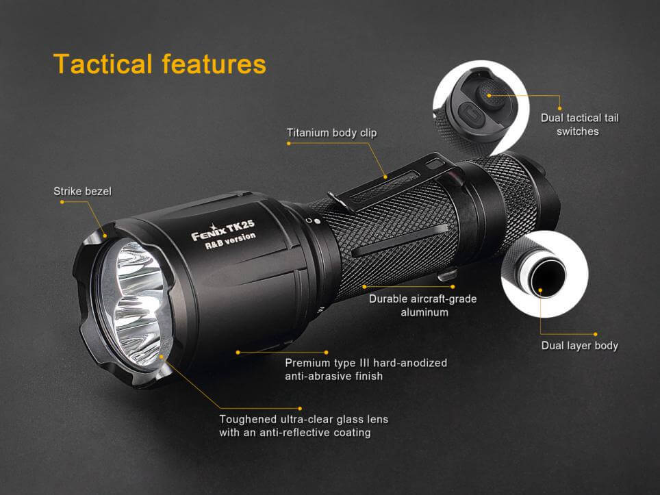 Fenix TK25 R&B Version 1000 Lumen 1 x 18650 CREE XP-G2 LED Flashlight