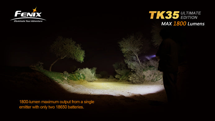 Fenix TK35 Ultimate Edition 2 x 18650 / 4 x CR123A CREE MT-G2 1800 Lumen LED Flashlight