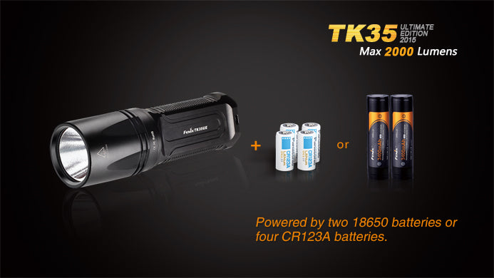 Fenix TK35UE Ultimate Edition 2015 2x 18650 / 4x CR123A 2000 Lumens CREE XHP 50 LED Flashlight