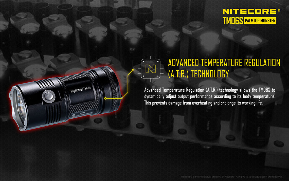 Nitecore TM06S 4x 18650 4000 Lumens 4x CREE XM-L2 U3 LED Flashlight