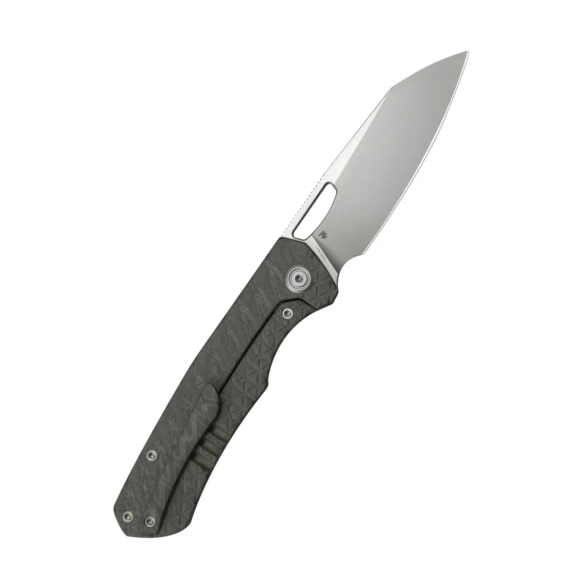 KB Socius Folding Knife 3.46" S90V Tanto Blade Flame Anodized Titanium Handle KB300B