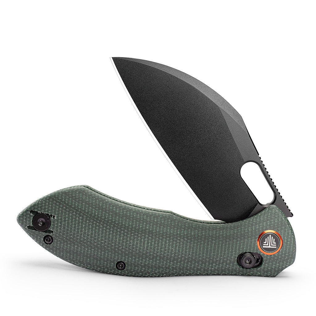 TRIVISA Batwing-GM JM10L-GM-14 – 3.4" 14C28N Sheepfoot Crossbar Lock Knife with Micarta Handle