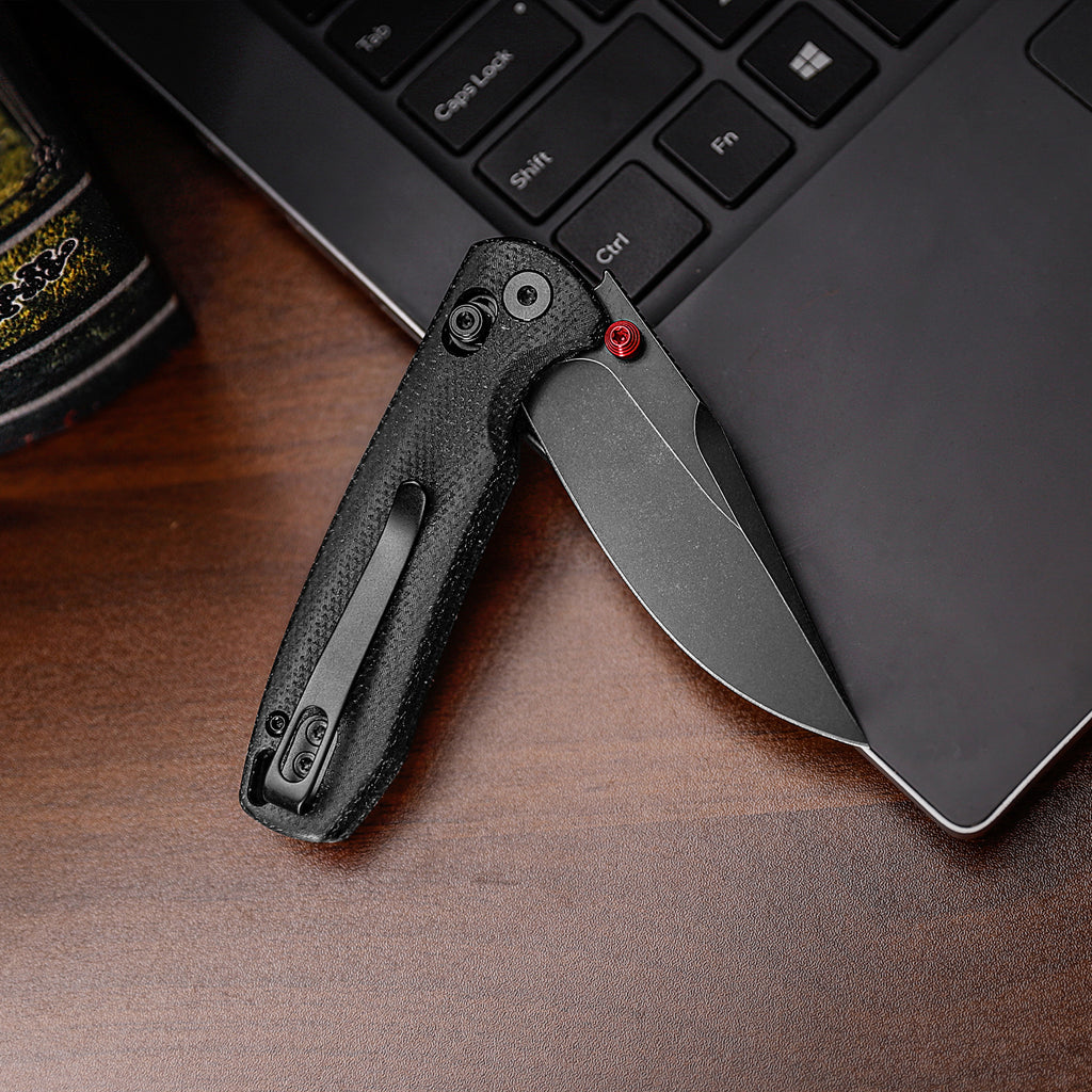 TRIVISA Butterfly-BM JM06-BM-14 2.99" 14C28N Crossbar Lock Knife with Micarta Handle