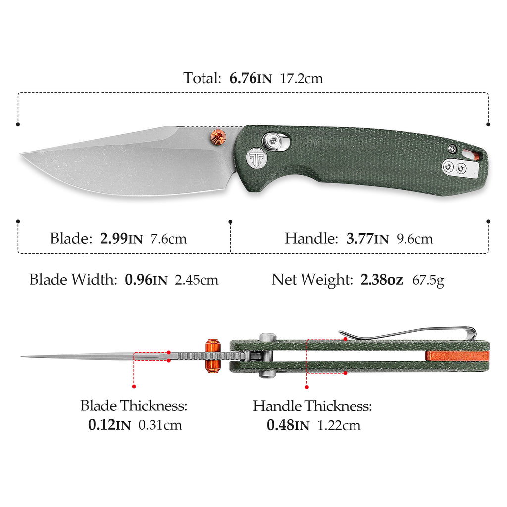 TRIVISA Butterfly-GM JM06-GM-14 with open blade showing ergonomic handle and locking mechanism