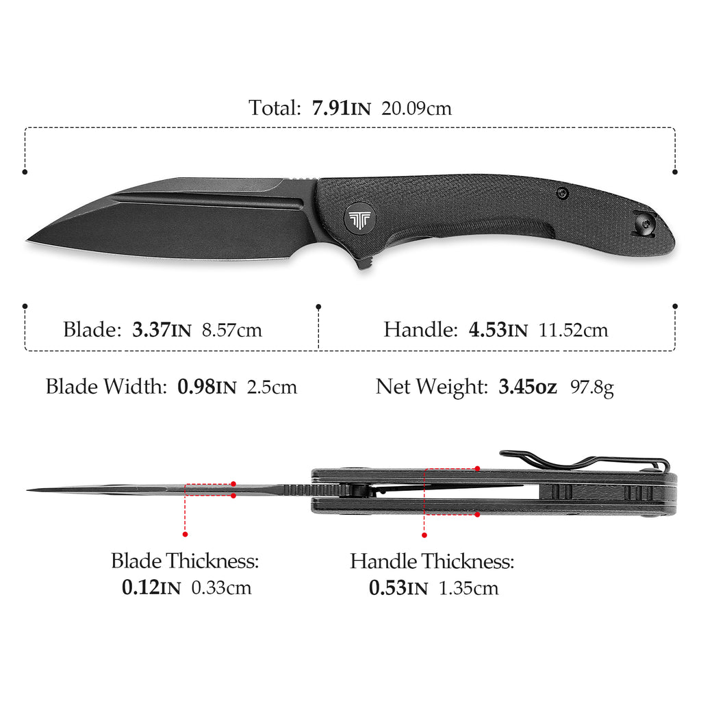 TRIVISA Cuckoo-BM TY30-BM-14 with 3.37-inch blade and ergonomic handle
