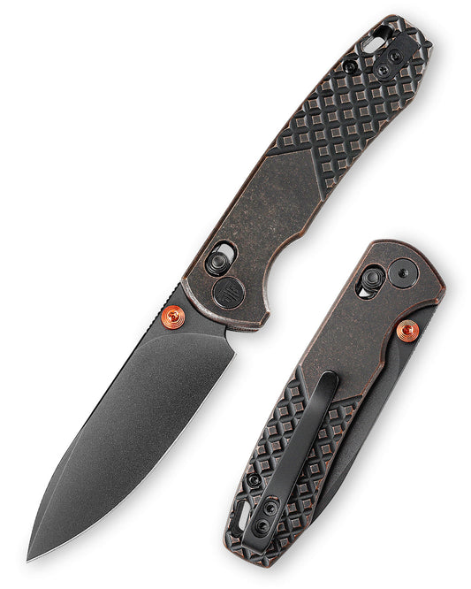 TRIVISA Dragonfly-CU JM03-CU-14 folding knife with copper handle and black drop point blade