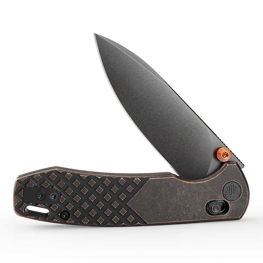 TRIVISA Dragonfly-CU JM03-CU-14 – 2.99" 14C28N Drop Point Crossbar Lock Knife with Copper Handle