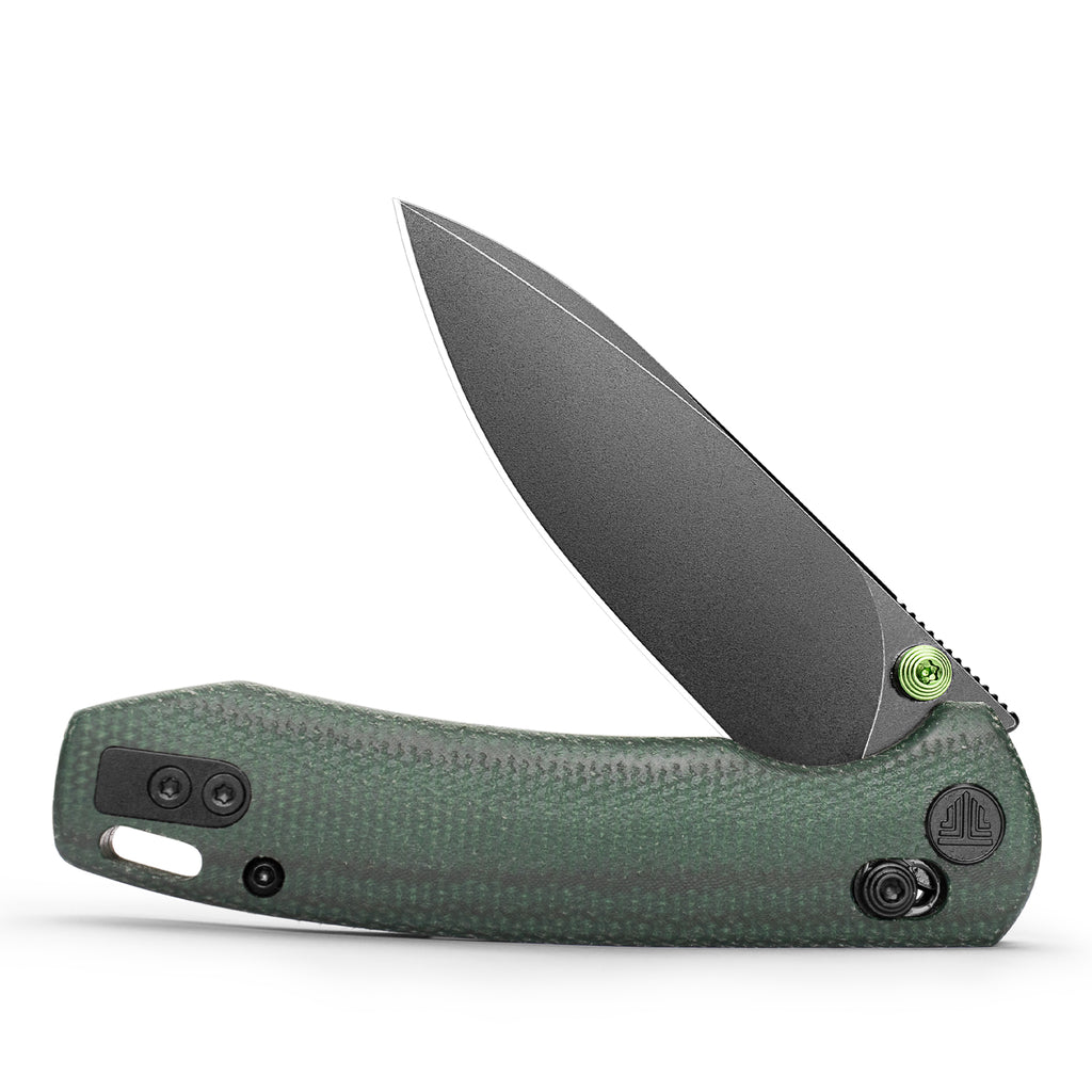 TRIVISA Dragonfly-GM JM03-GM-14 open position showing 14C28N drop point blade