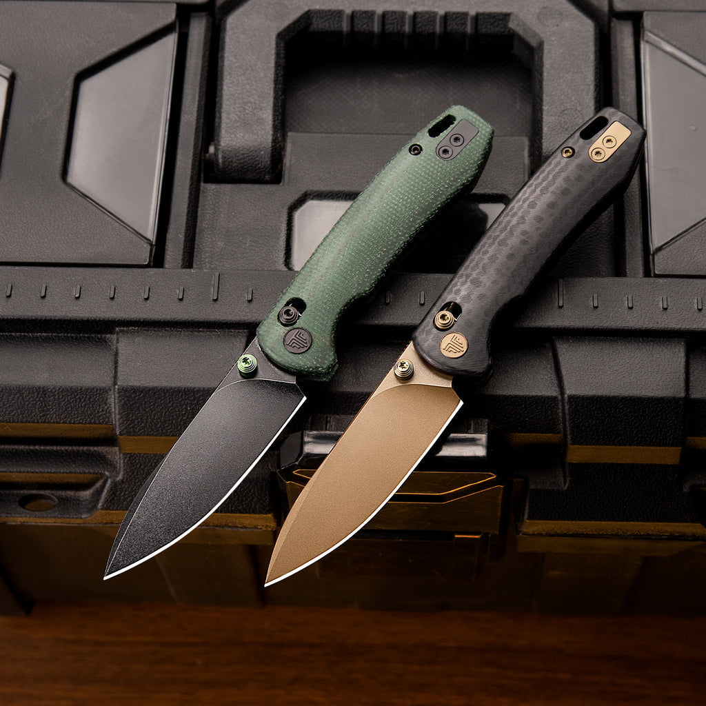 TRIVISA Dragonfly-GM JM03-GM-14 – 2.99″ 14C28N drop point crossbar lock folding knife, green micarta handle, black stonewash blade
