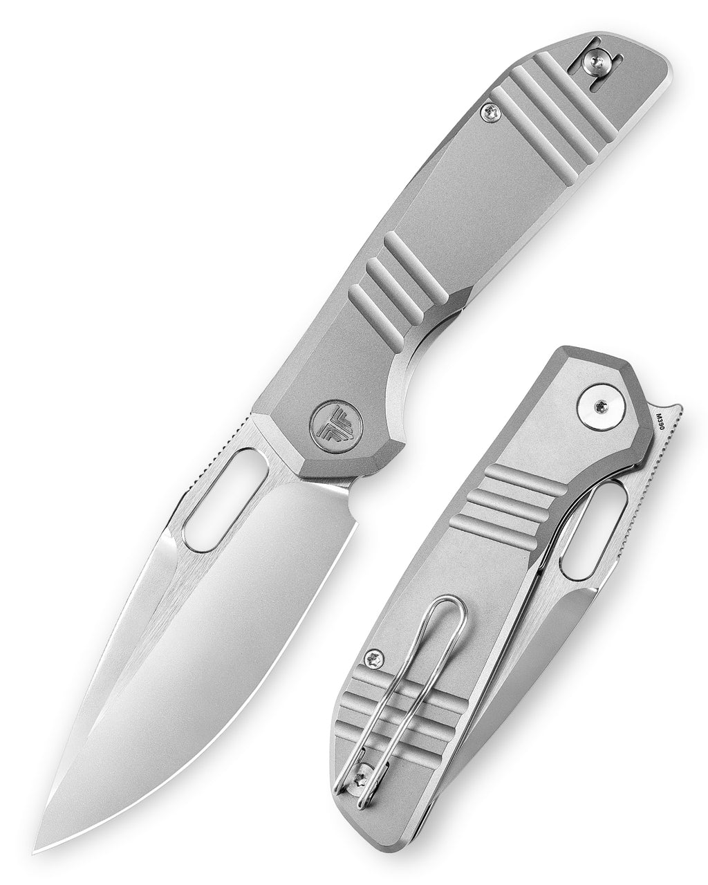 TRIVISA Gecko-P JM04-P-M 3.4" M390 drop point liner lock knife with titanium handle