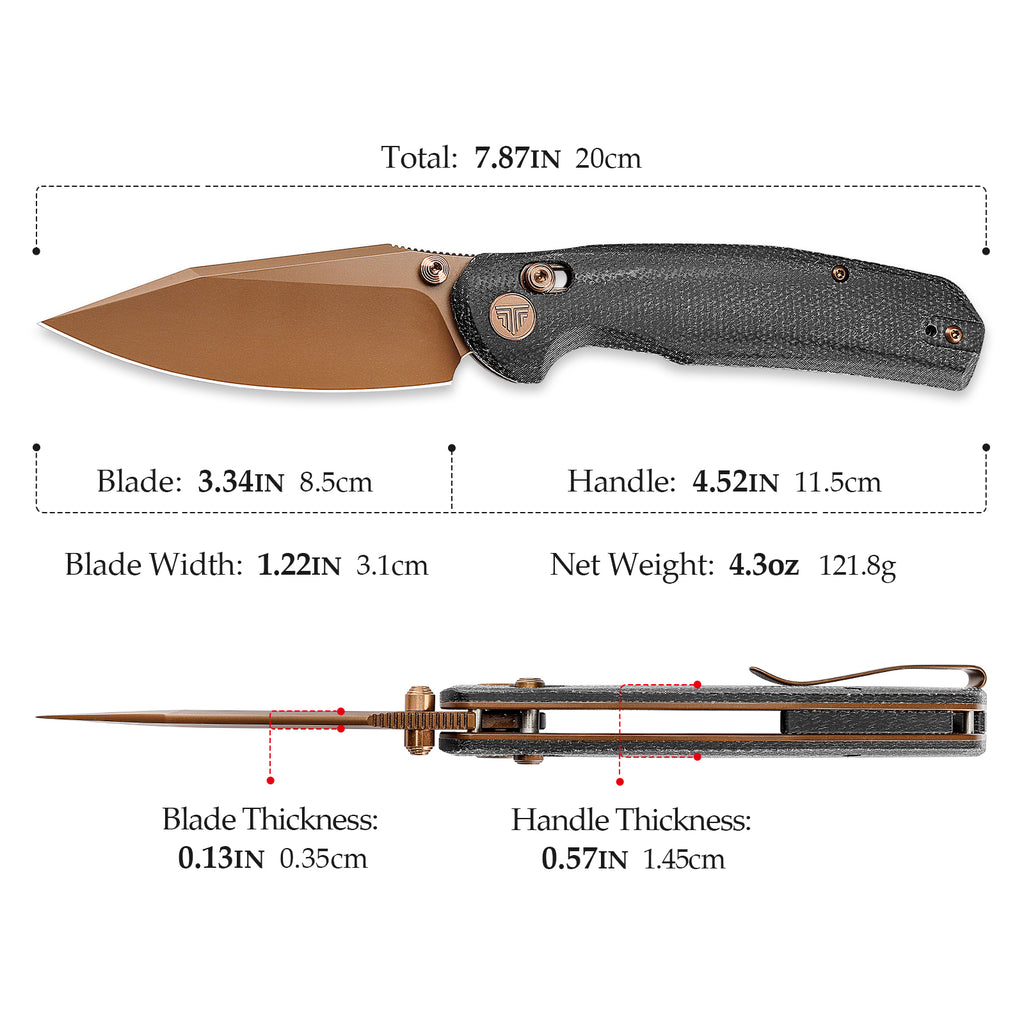 Closed folding knife with textured handle