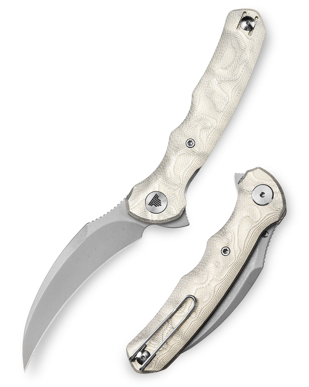 Lacerta-AL folding knife with aluminum handle and pointed blade
