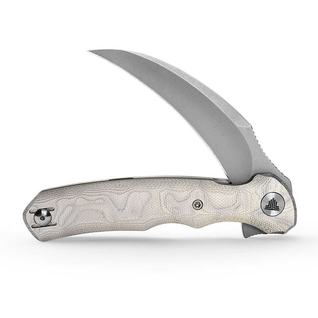 TRIVISA Lacerta-AL TY19-AL-14 – 3.34" 14C28N Pointed Liner Lock Knife with Aluminum Foil Handle