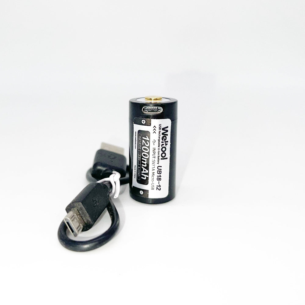 Weltool UB18-12 18350 Li-ion flashlight battery