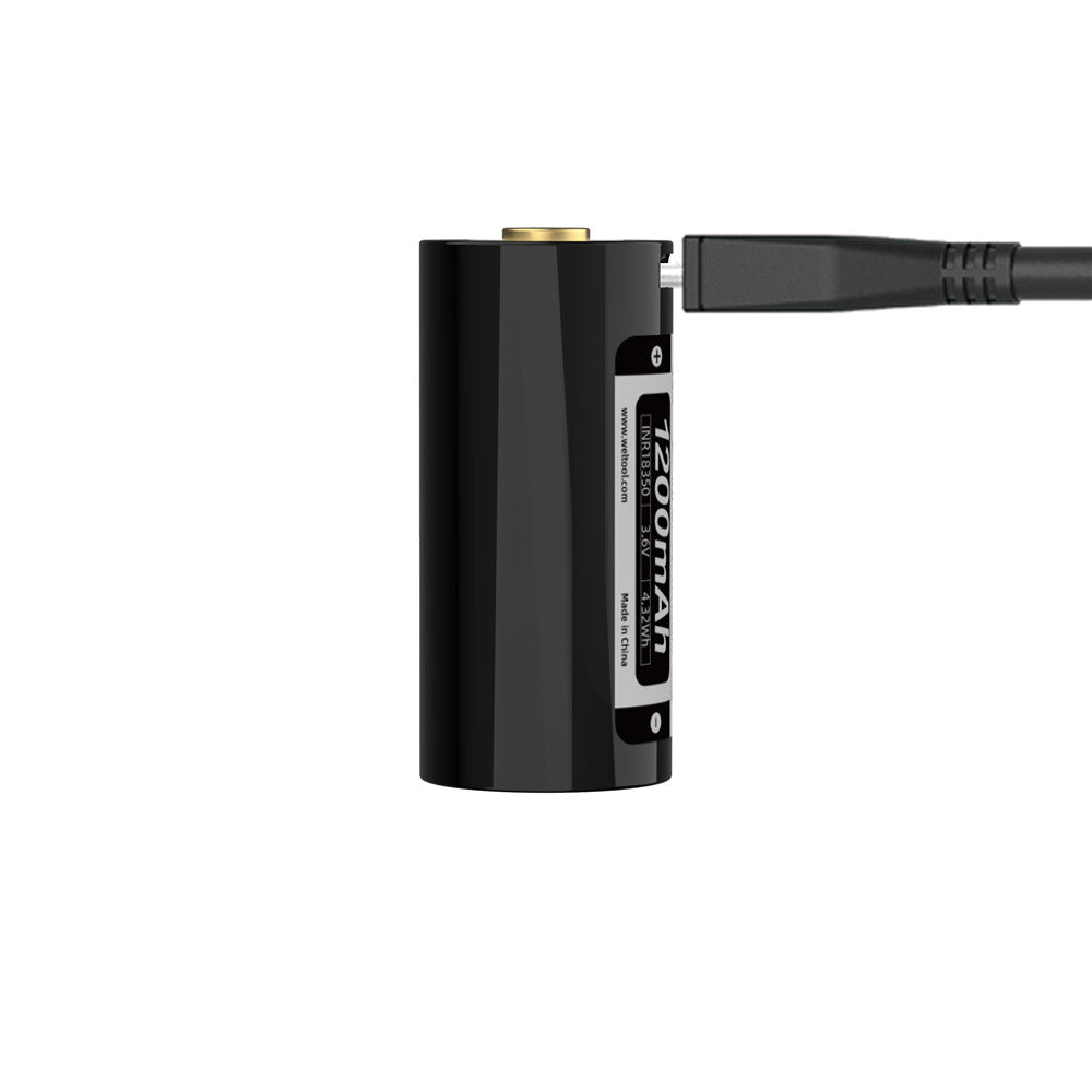 Weltool UB18-12 Micro-USB charging port 18350 battery