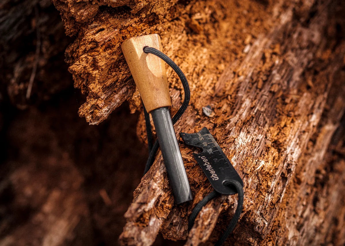 Uberleben ZÃ¼nden Firesteel Hardwood Handle w/ Stricker Included - Fatty 1/2 Inch Diameter
