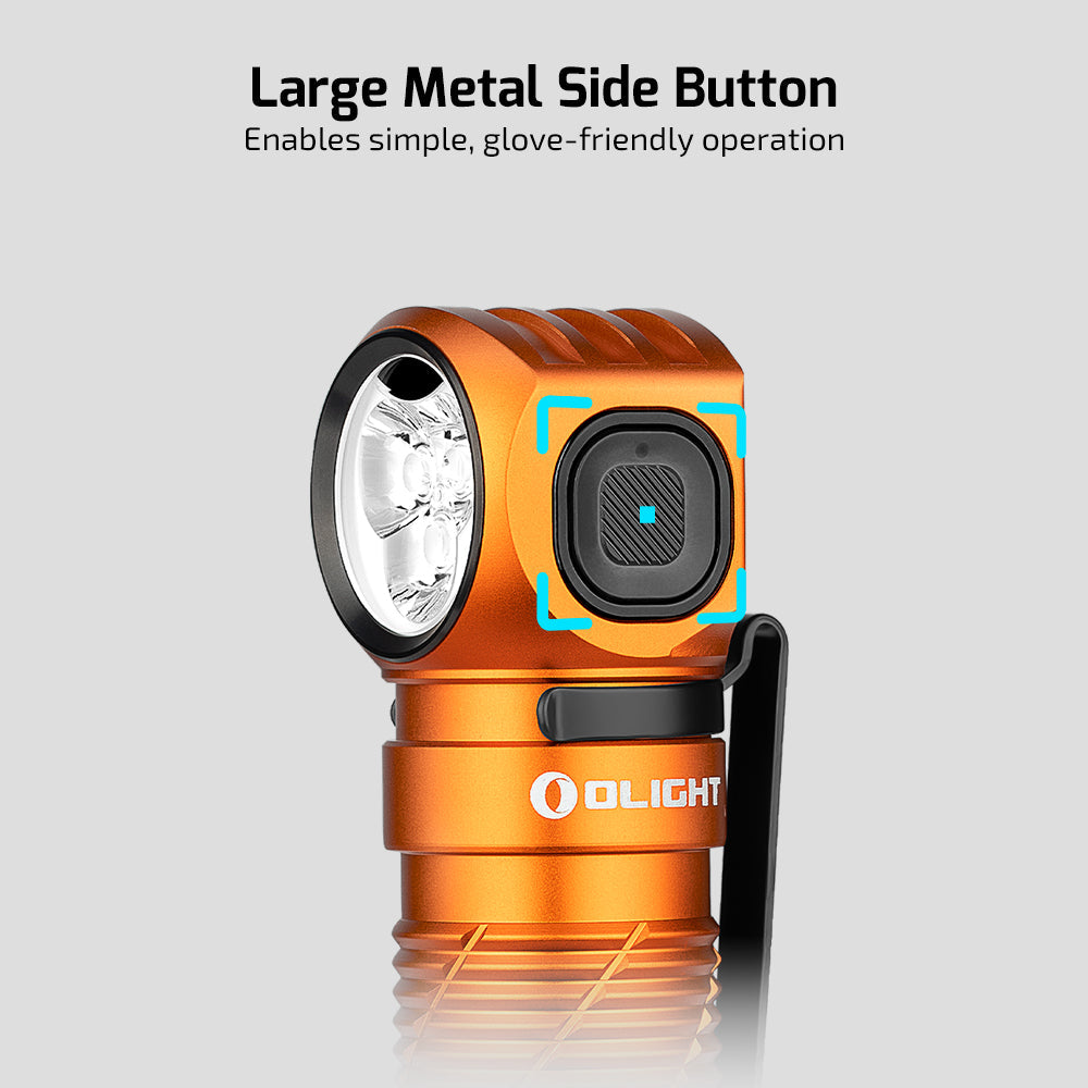 Olight Perun 3 – 3,000 Lumens, Right-Angle Rechargeable Headlamp, 21700 Magnetic Charging, White + Red Light