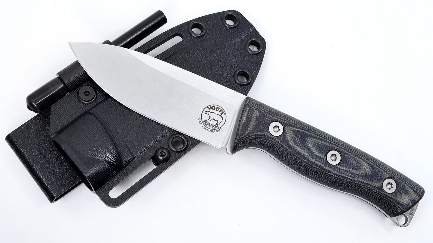 White River Ursus Cub WRUR35-LBO with Kydex sheath and ferro rod