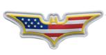 Bat Shield US Flag Morale Patch USBFX-ST front view – 3.94″ x 1.38″ bat-wing shield 3D PVC patch with US flag