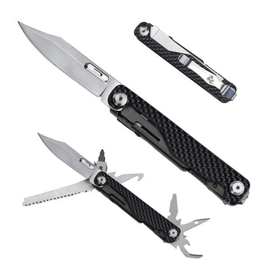Viperade VAK7 Folding EDC Multitool (Black G10) front view