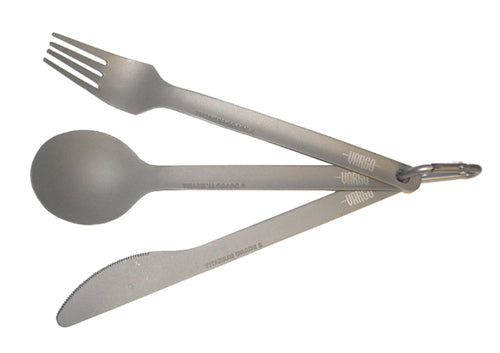 Vargo Titanium Spoon/Fork/Knife ULV Set