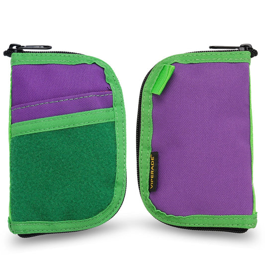 Viperade VE10 EDC Tool Pouch (Green & Purple) front view