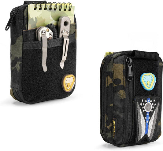 Viperade VE26 Small EDC Pouch (Black Camo) front view