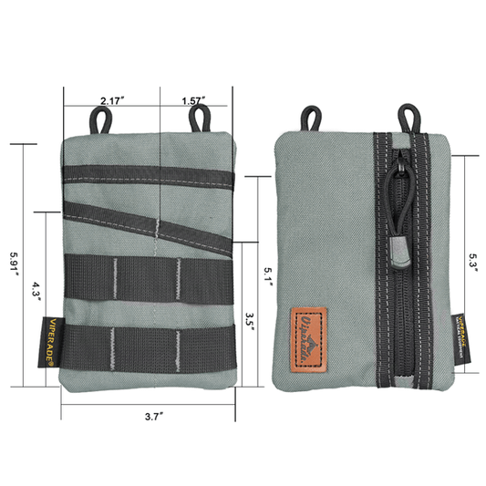 Viperade VE3 EDC Tool Organizer Pouch (Gray) front view