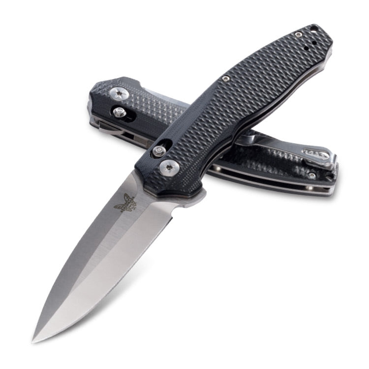 Benchmade Vector 495 open position showing S30V satin drop point blade and G10 handle