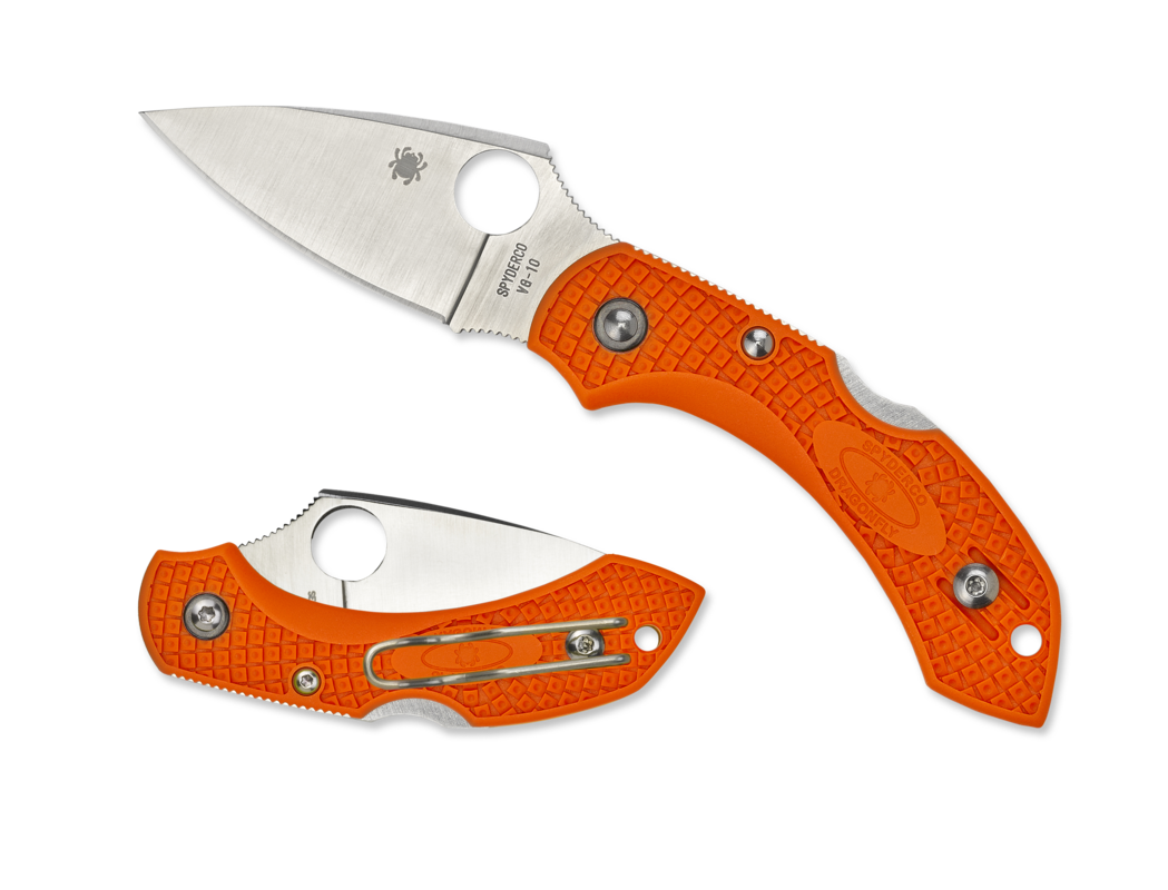 Spyderco C28POR2 Dragonfly 2 Orange Folding Knife (2.25" Blade)