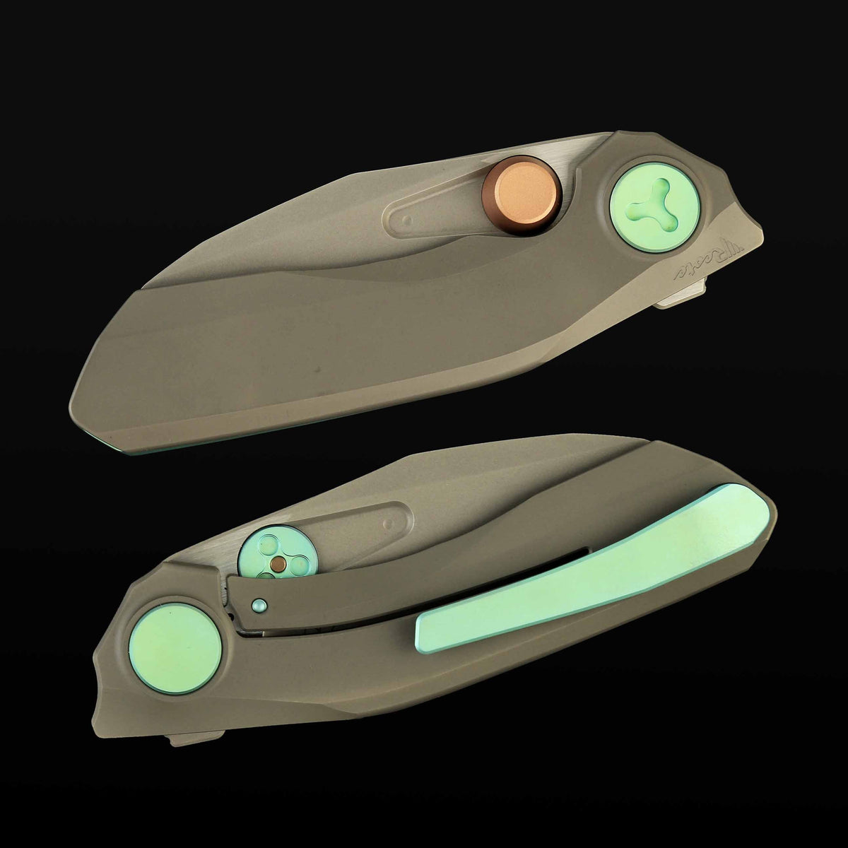 Reate VK-FROK Ti-Dark Frost closed view – front and back