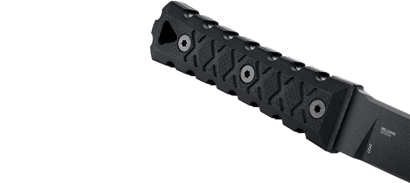 CRKT HZ6 Fixed Blade Knife James Williams Design 2927 6.50" SK-5 Carbon Steel Black G10 Handles