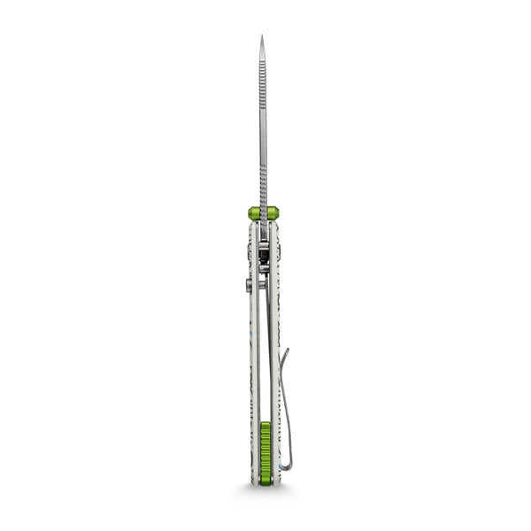 Vosteed Raccoon A2933 3.25" 14C28N Drop Point - Doodle Monster G10 Top Liner Lock