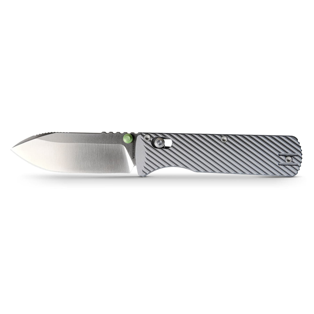 Vosteed Vombat Crossbar Lock Knife 2.92" M390 Satin Zulu Blade Gray Aluminum Handle A4104