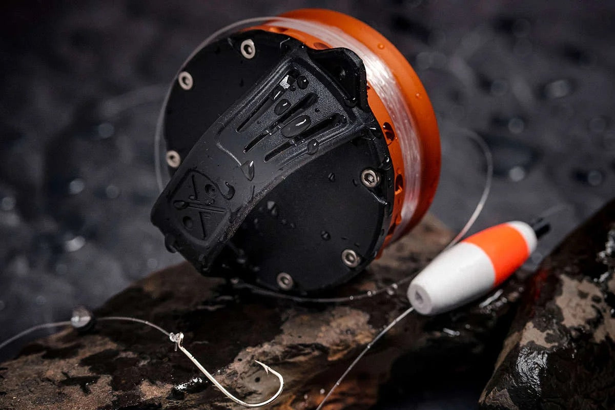 Exotac xREEL All In One Hand Line Fishing Kit - Blaze Orange