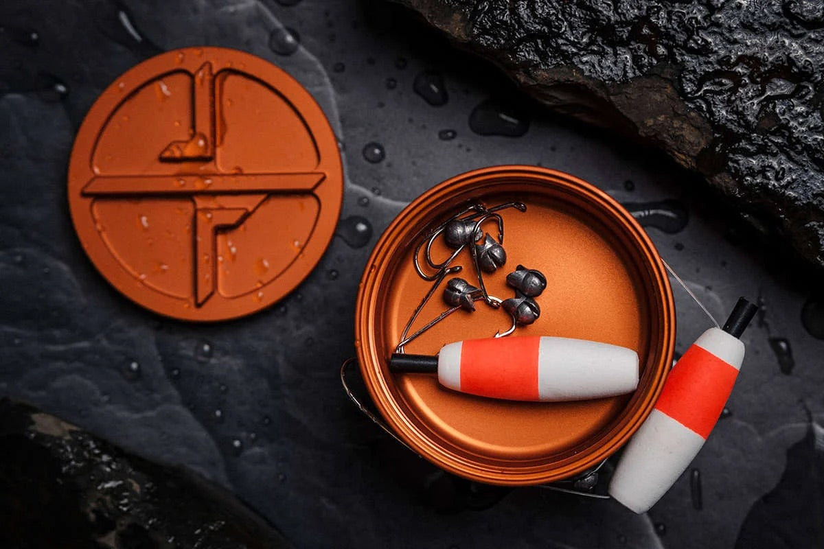Exotac xREEL All In One Hand Line Fishing Kit - Blaze Orange