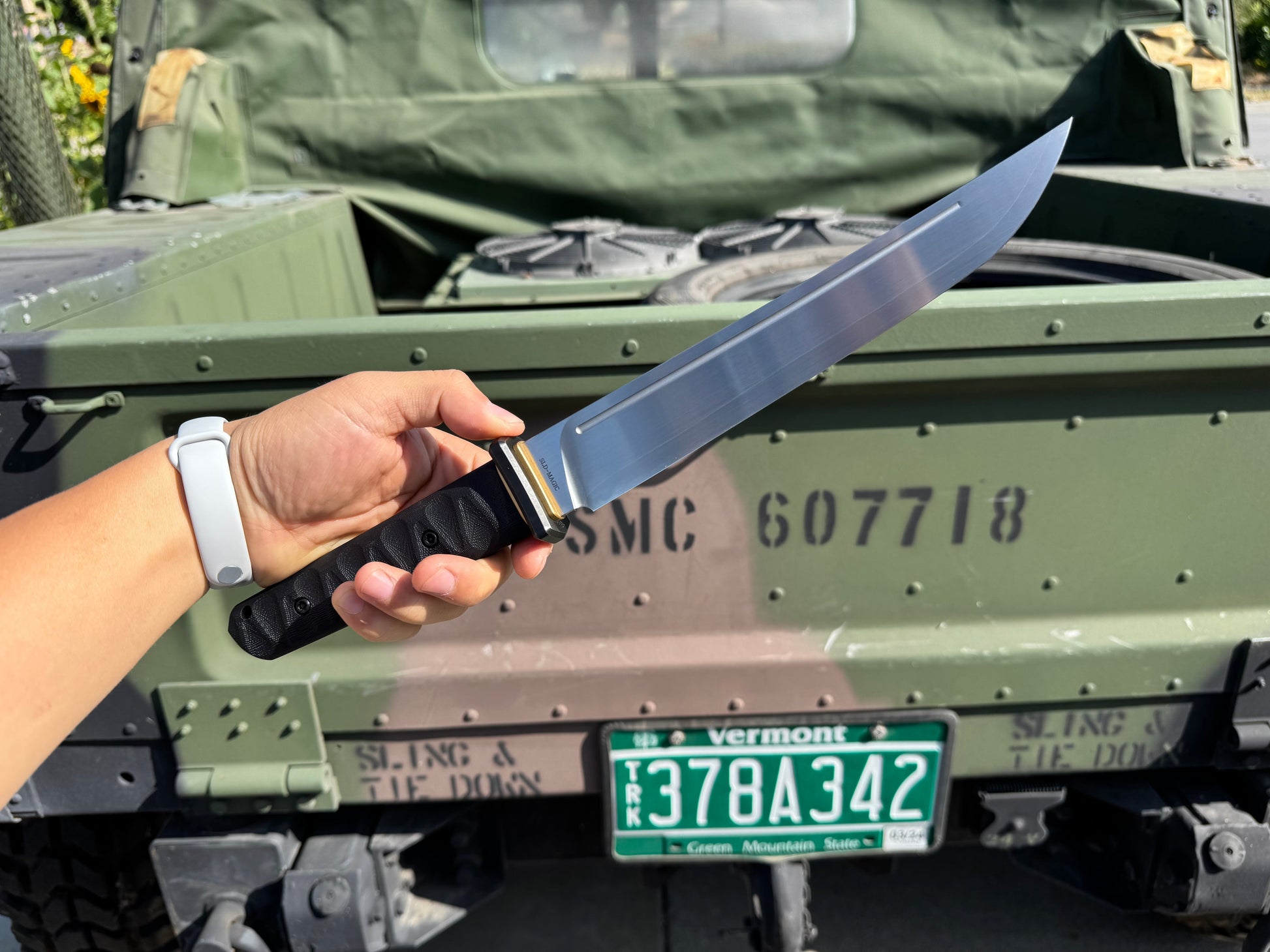 North Mountain Blade Warrior Warrior-Tanto blade detail – hand-polished SLD-Magic San Mai tanto