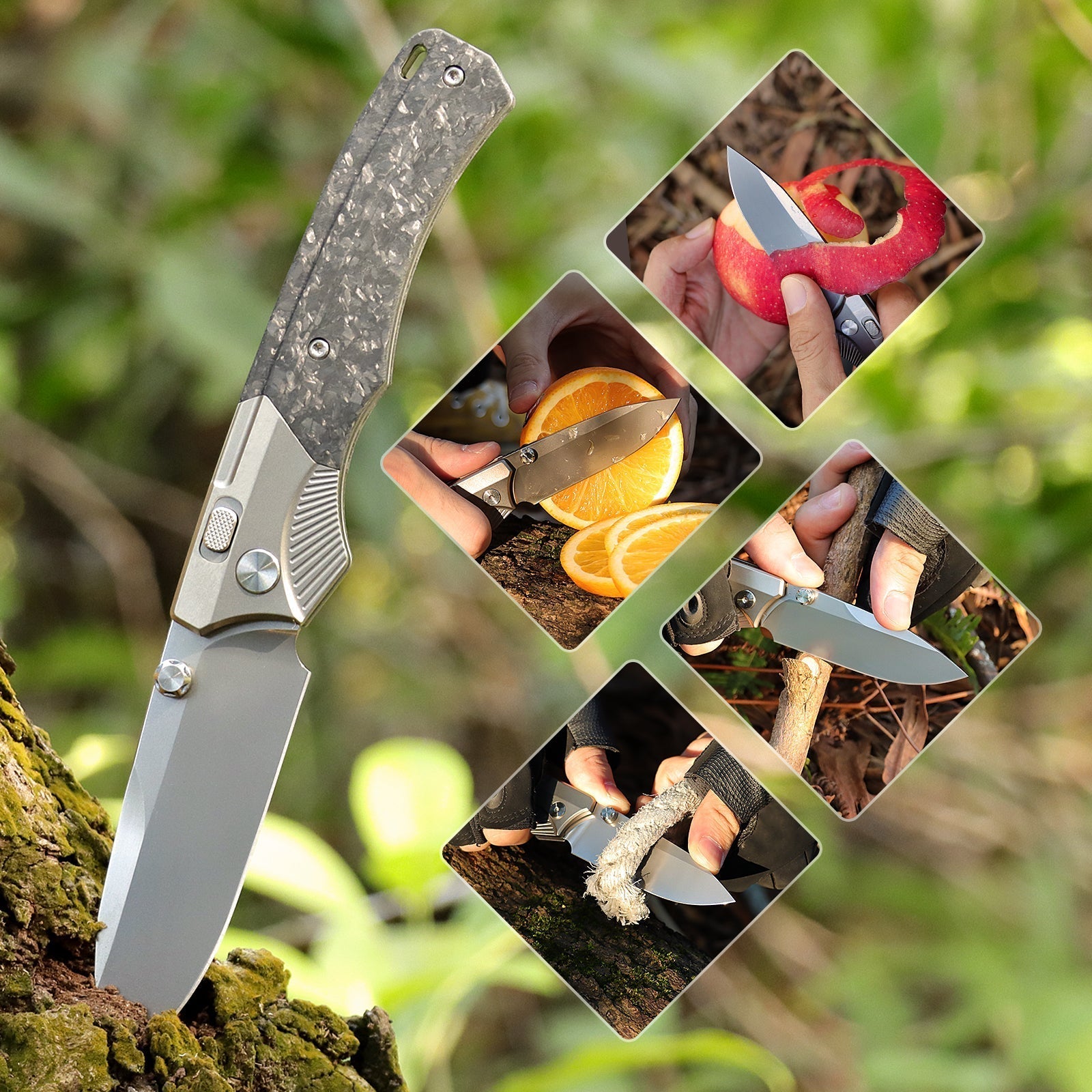 Remette WD107 titanium and carbon fiber handle scales