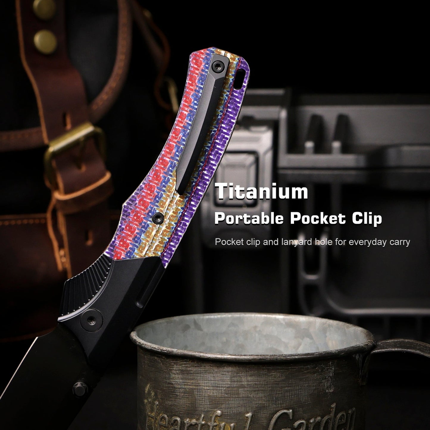 Remette WD107-TNC titanium and carbon fiber handle scales