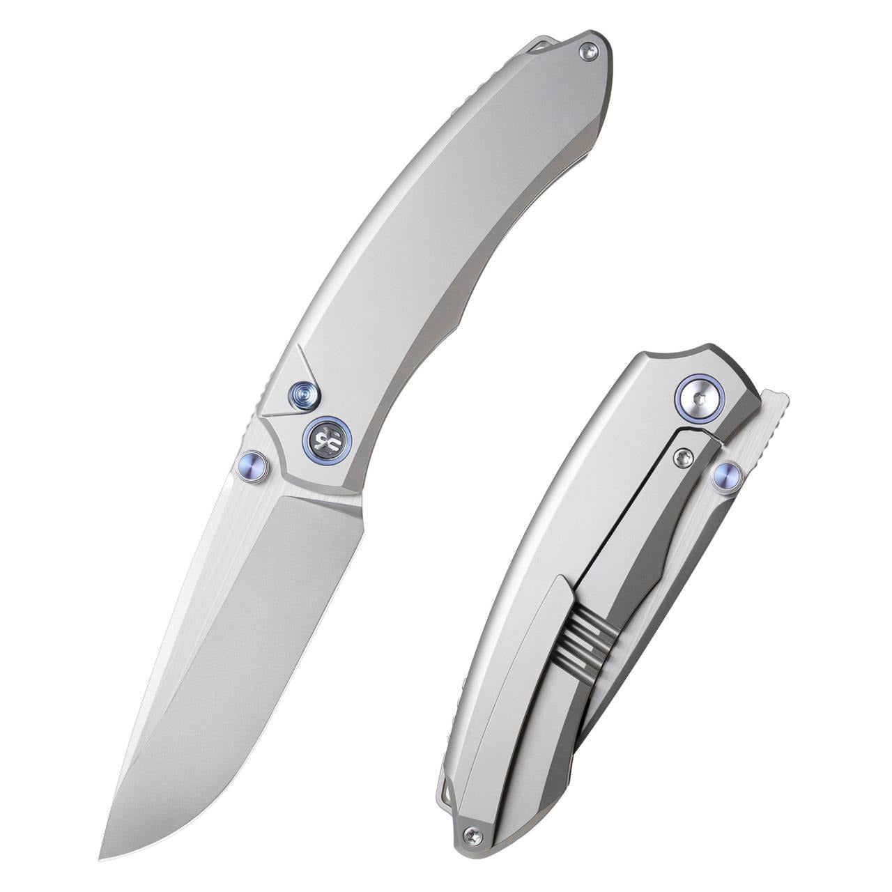 Remette Wild Species WD108-N1 – 3.27″ M390 drop point, sandblasted titanium folding knife