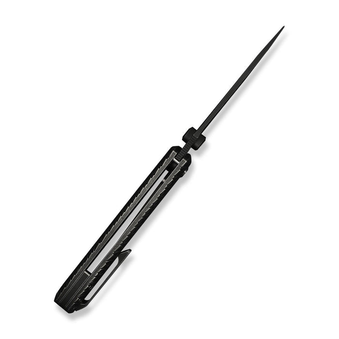 WE Knife Dracarys WE25061B-5 with blade extended showing sharp point