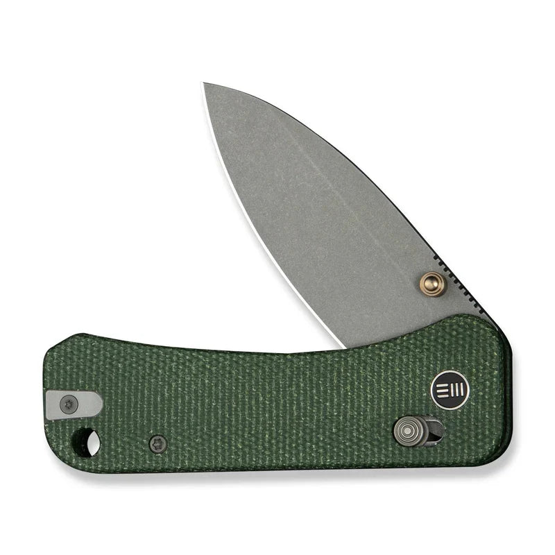 We Knife Co Ltd Banter 2 2.87" CPM S35VN Green Canvas Micarta WE23075-3